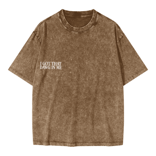 "PIT" Oversized Snow Wash T-Shirt – Heavyweight 285 GSM, Faded Streetwear Tee