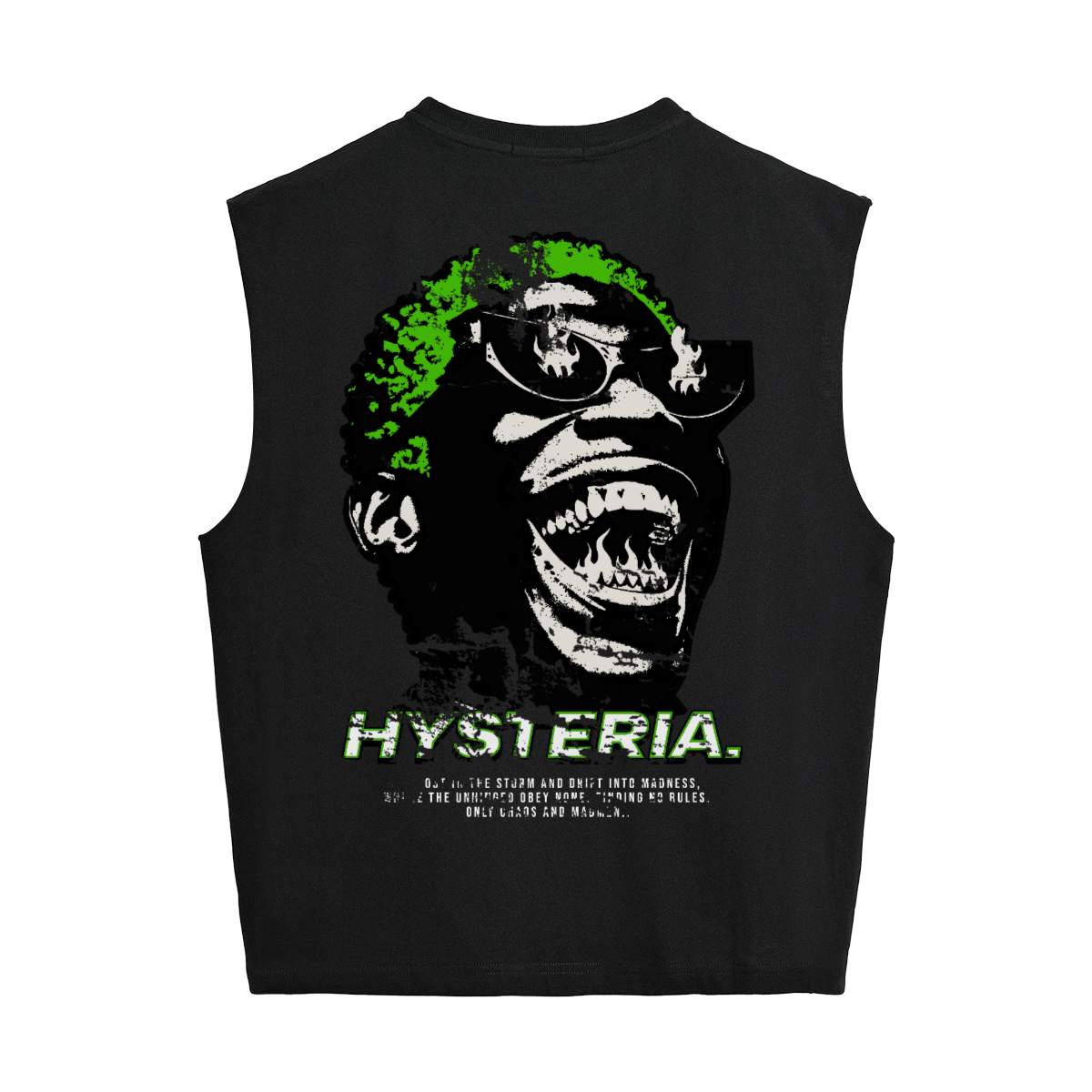 "Hysteria" Cropped Boxy Tank Top – Heavyweight 280 GSM Cotton, Streetwear Crop Tank, Grunge Minimalist Summer Top