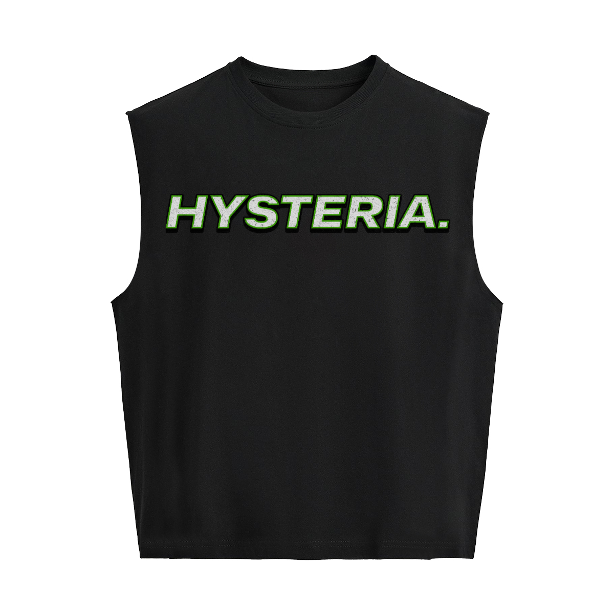"Hysteria" Cropped Boxy Tank Top – Heavyweight 280 GSM Cotton, Streetwear Crop Tank, Grunge Minimalist Summer Top