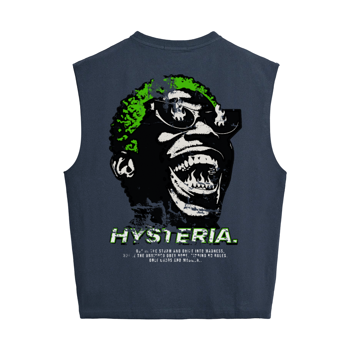 "Hysteria" Cropped Boxy Tank Top – Heavyweight 280 GSM Cotton, Streetwear Crop Tank, Grunge Minimalist Summer Top