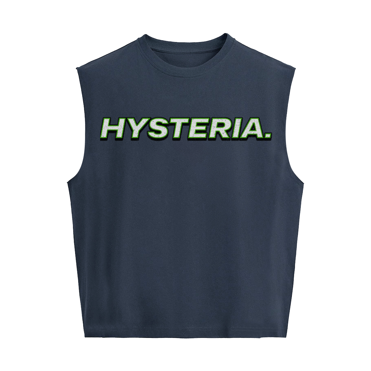 "Hysteria" Cropped Boxy Tank Top – Heavyweight 280 GSM Cotton, Streetwear Crop Tank, Grunge Minimalist Summer Top