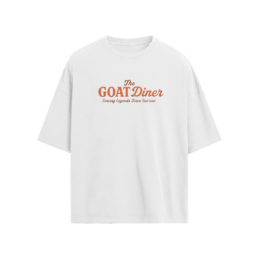 "GOAT Diner" Loose Fit T-shirt, Retro Tee, Vintage Diner Graphic Shirt, 190GSM Cotton Tee