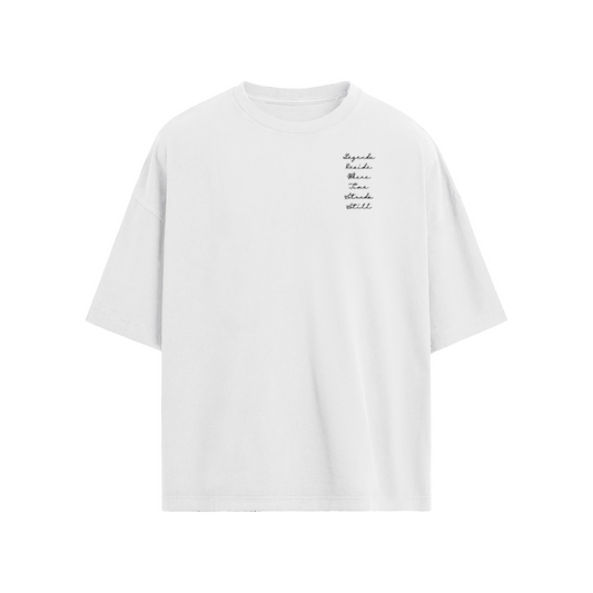 Maison Eternelle Loose Fit T-shirt, Watercolor Chateau Graphic Tee, Elegant Vintage Streetwear Shirt, Soft 190GSM Cotton Oversized Tee