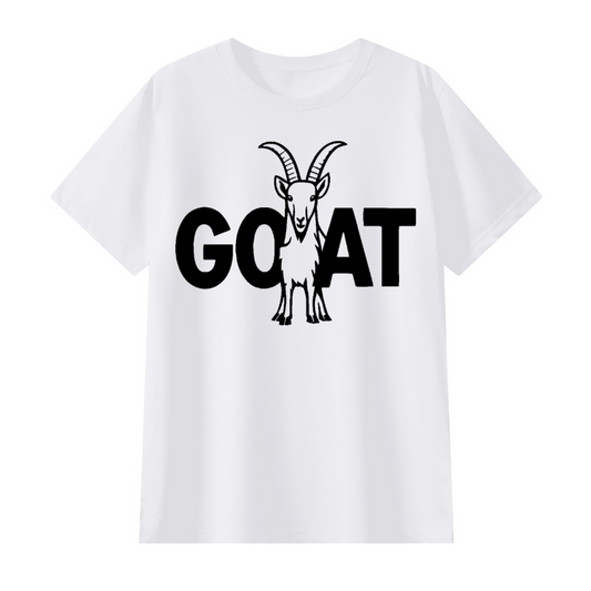 Icon of the Herd Regular Fit T-Shirt, 190GSM Luxury Combed Cotton Tee, GOAT Logo Shirt, Unisex Premium Streetwear Essential