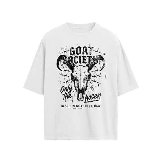 Goat Society “Chosen One” Oversized T-shirt – Premium 190 GSM Heavyweight Cotton Boxy Fit Streetwear Tee