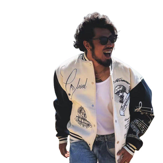 Embroidered Legacy Varsity Jacket – Retro Letterman Style, Fitted & Thick Letterman Jacket, Streetwear Bomber