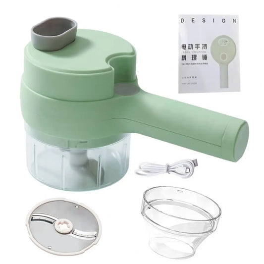 Garlic Grinder With Handle – Electric Garlic Chopper, Meat Mincer & Vegetable Cutter | Portable Kitchen Food Processor
