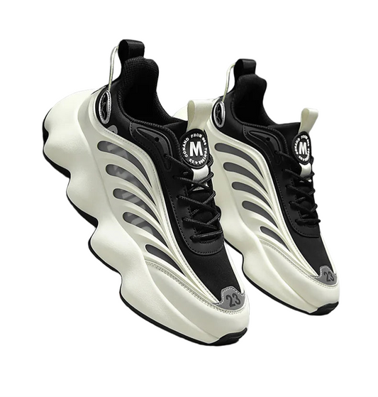 HydroPulse Street Runners – Men’s Breathable Mesh Sneakers, Lightweight TPU Sole Trainers, Casual Running Shoes