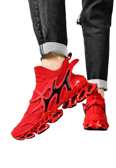 Men’s Flame Sole Sneakers V.2 - Luxury Streetwear Sneakers, Breathable Flyknit Running Shoes