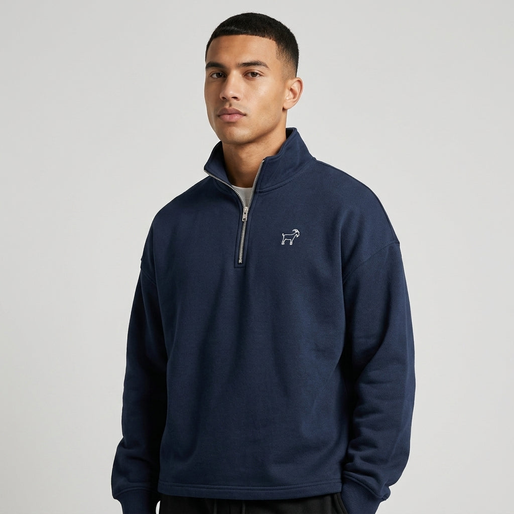Marque Légendaire Heavyweight 1/4 Zip Panel Sweatshirt | 460GSM