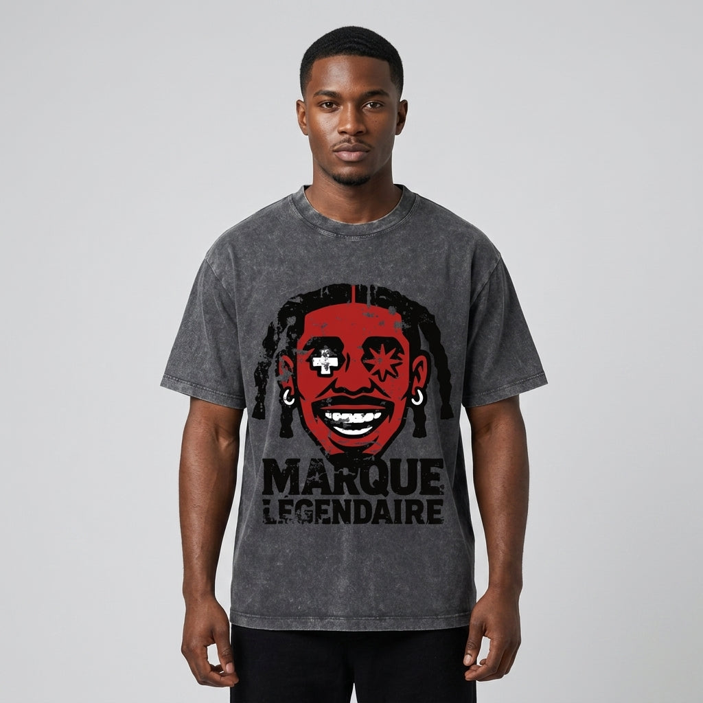Marque Légendaire REDMAN Oversized Snow Wash T-Shirt | 285GSM