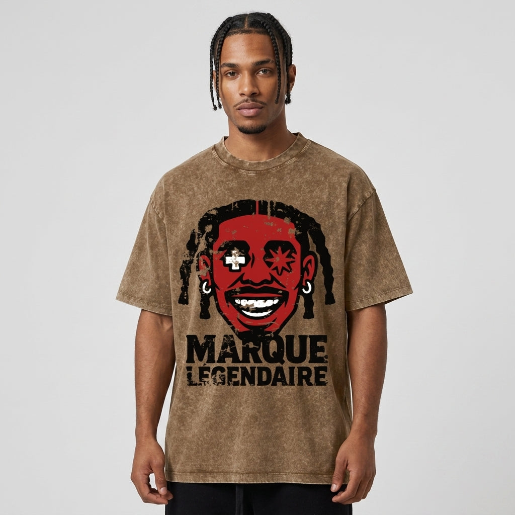 Marque Légendaire REDMAN Oversized Snow Wash T-Shirt | 285GSM