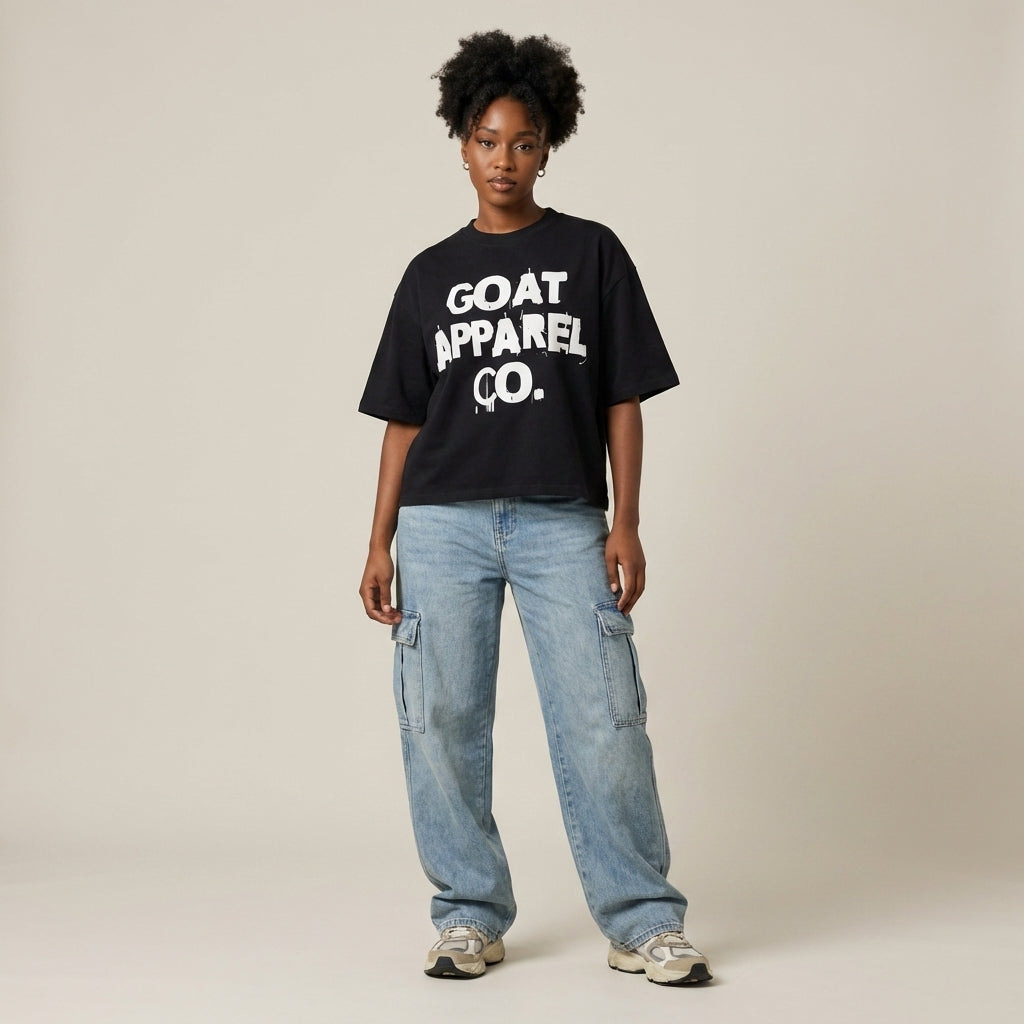 GOAT Sh*t Only Oversized Waist Cropped T-shirt