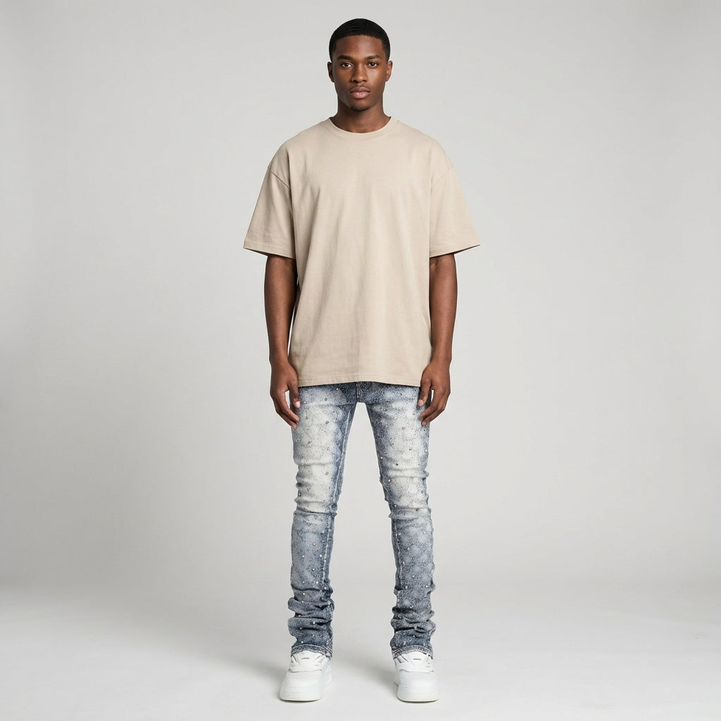 Men's Pearl Stacked Denim Jeans - Legendary Branding