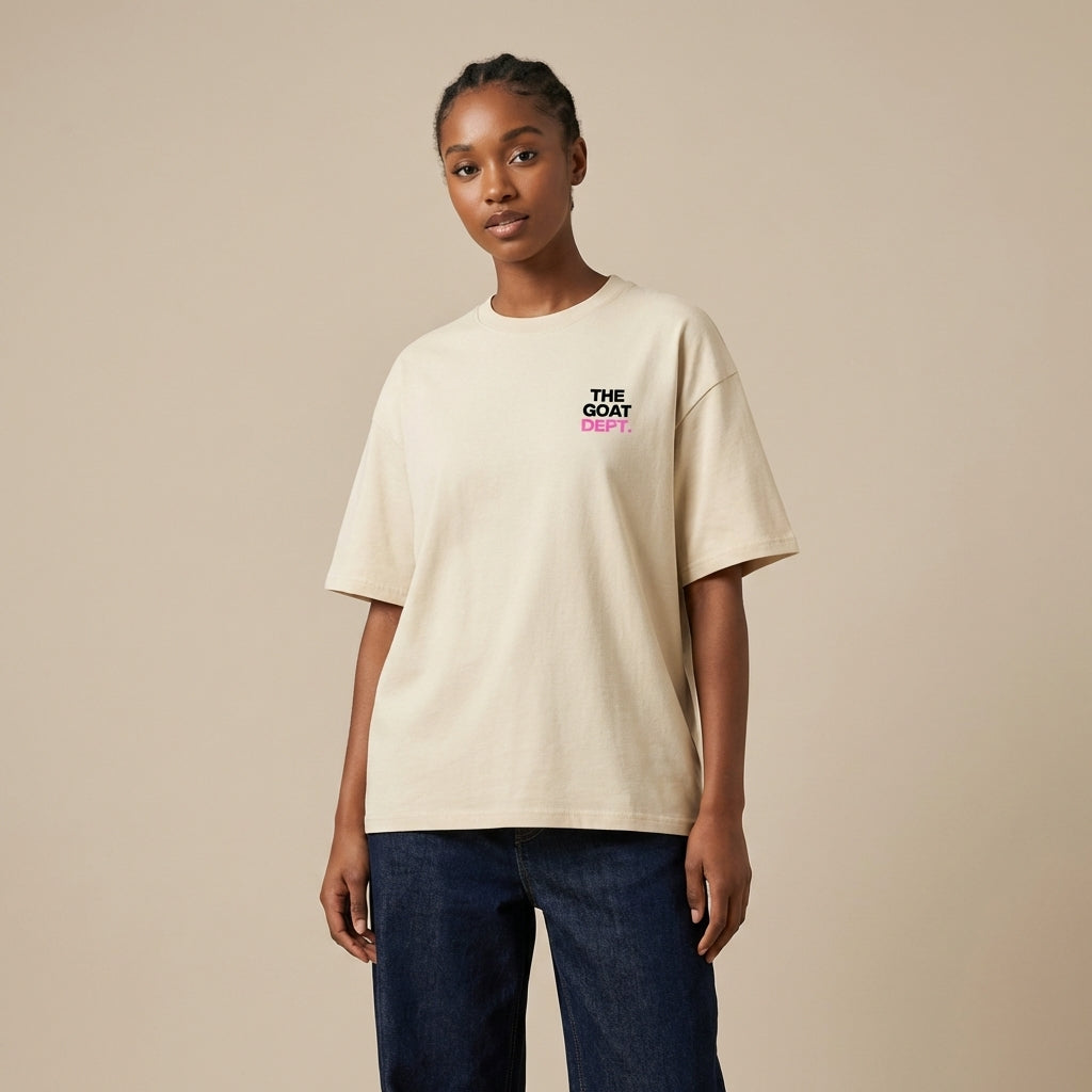 The Goat Dept. Pink Boxy T-Shirt - Legendary Branding