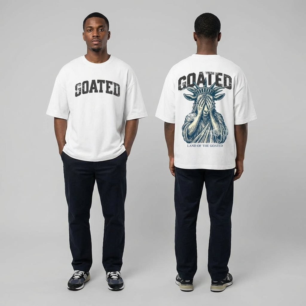Land of the GOATED Oversized T-shirt - Legendary Branding
