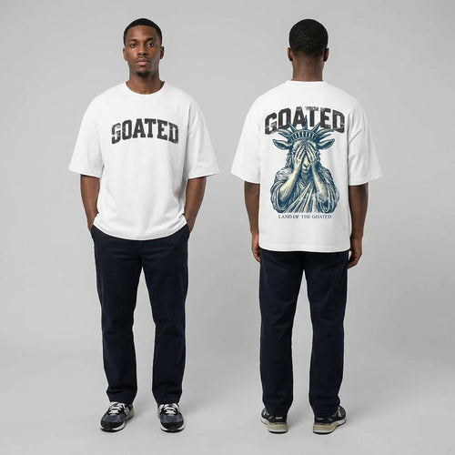 Land of the GOATED Oversized T-shirt - Legendary Branding