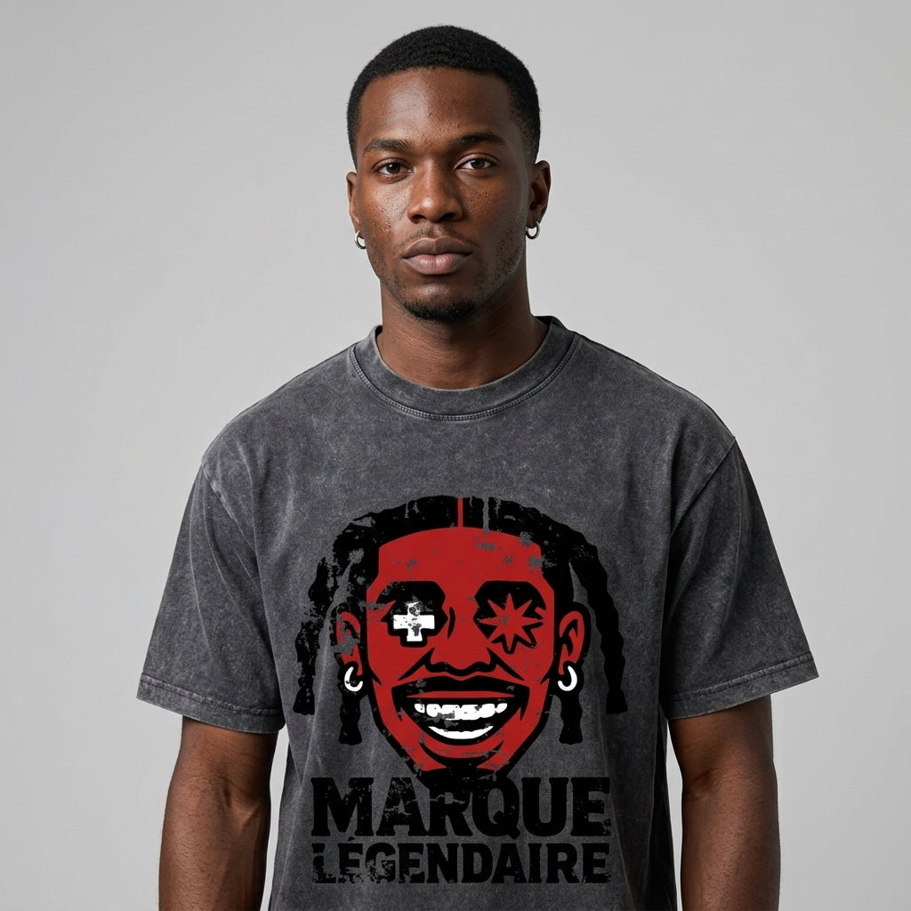 Marque Légendaire REDMAN Oversized Snow Wash T-Shirt | 285GSM