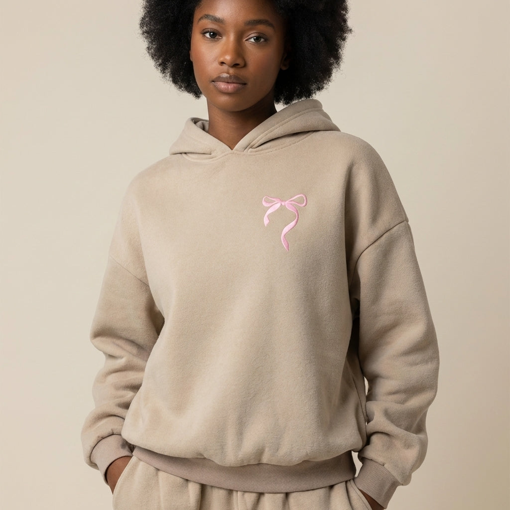 Women’s 2-Piece Bow Embroidered Hoodie & Jogger Set - Legendary Branding