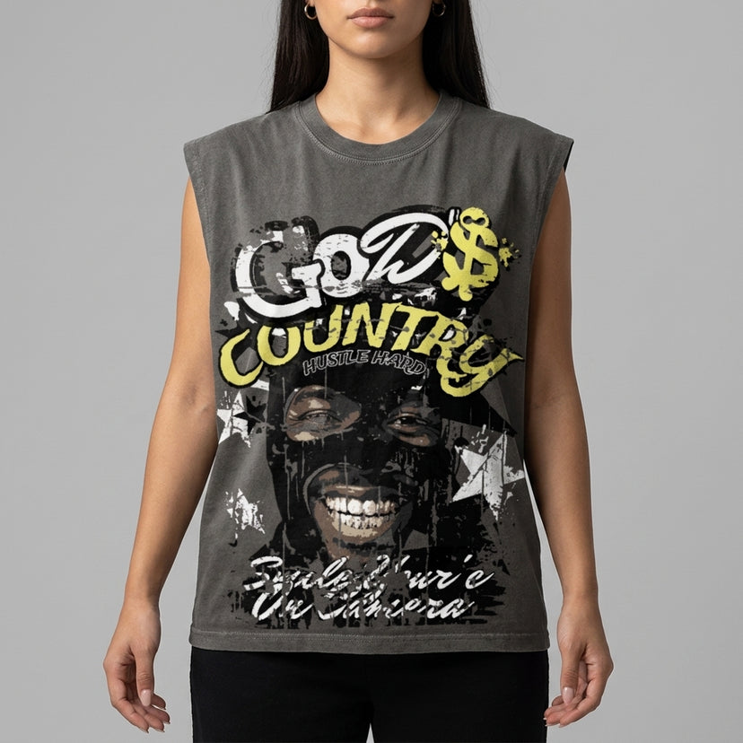 God's Country Unisex Cropped Boxy Tee | 230GSM — Apparel & Accessories > Clothing > Shirts & Tops Detail View 6 | Legendary Branding