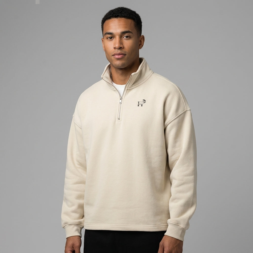 Marque Légendaire Heavyweight 1/4 Zip Panel Sweatshirt | 460GSM
