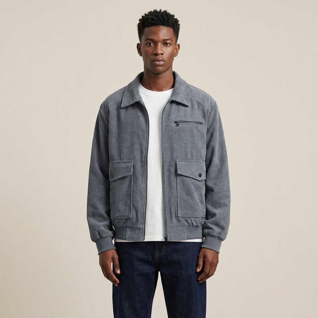 Men’s Corduroy Lapel Jacket