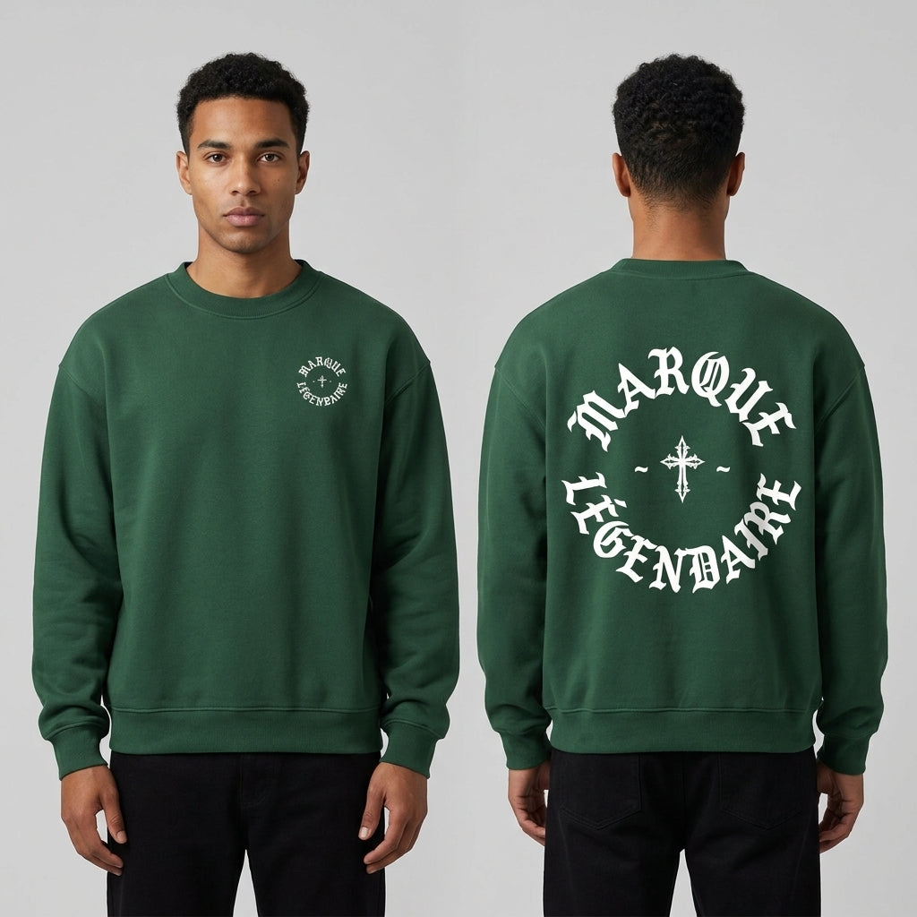 Marque Légendaire Cross Heavyweight Fleece Crewneck Sweatshirt | 380GSM
