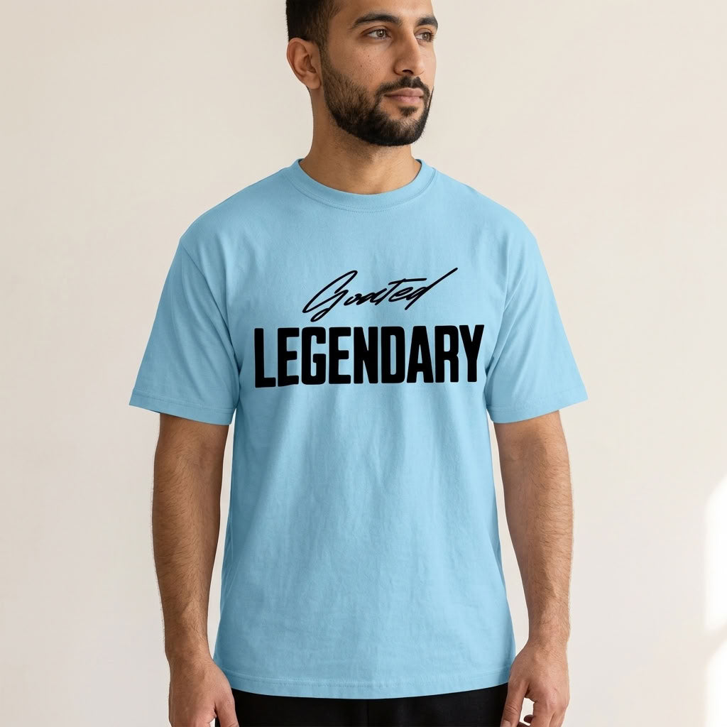 GOATED Legendary Loose-Fit T-Shirt | 190GSM — Apparel & Accessories > Clothing > Shirts & Tops Detail View 8 | Legendary Branding