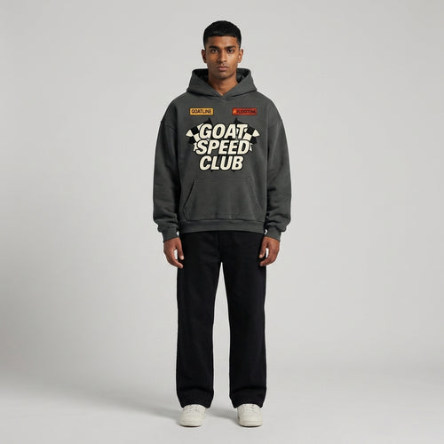 GOAT Speed Boxy Fit Hoodie - Legendary Branding