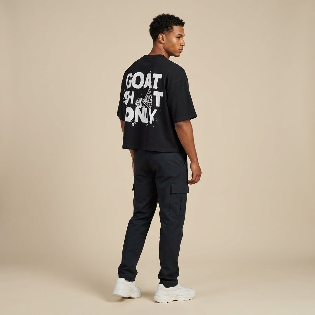 GOAT Sh*t Only Oversized Waist Cropped T-shirt - Legendary Branding
