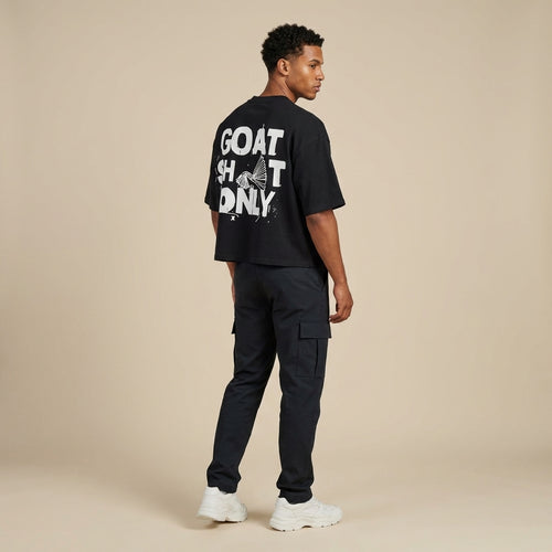 GOAT Sh*t Only Oversized Waist Cropped T-shirt - Legendary Branding