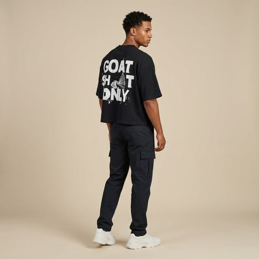GOAT Sh*t Only Oversized Waist Cropped T-shirt - Legendary Branding