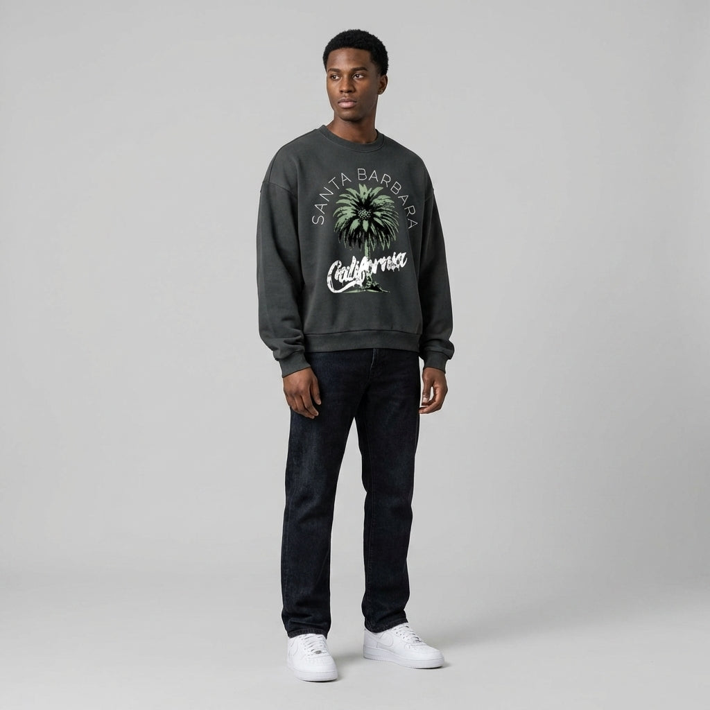 Santa Barbara Oversized Crewneck Sweatshirt - Legendary Branding