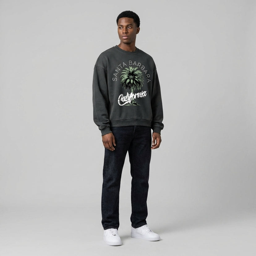 Santa Barbara Oversized Crewneck Sweatshirt - Legendary Branding