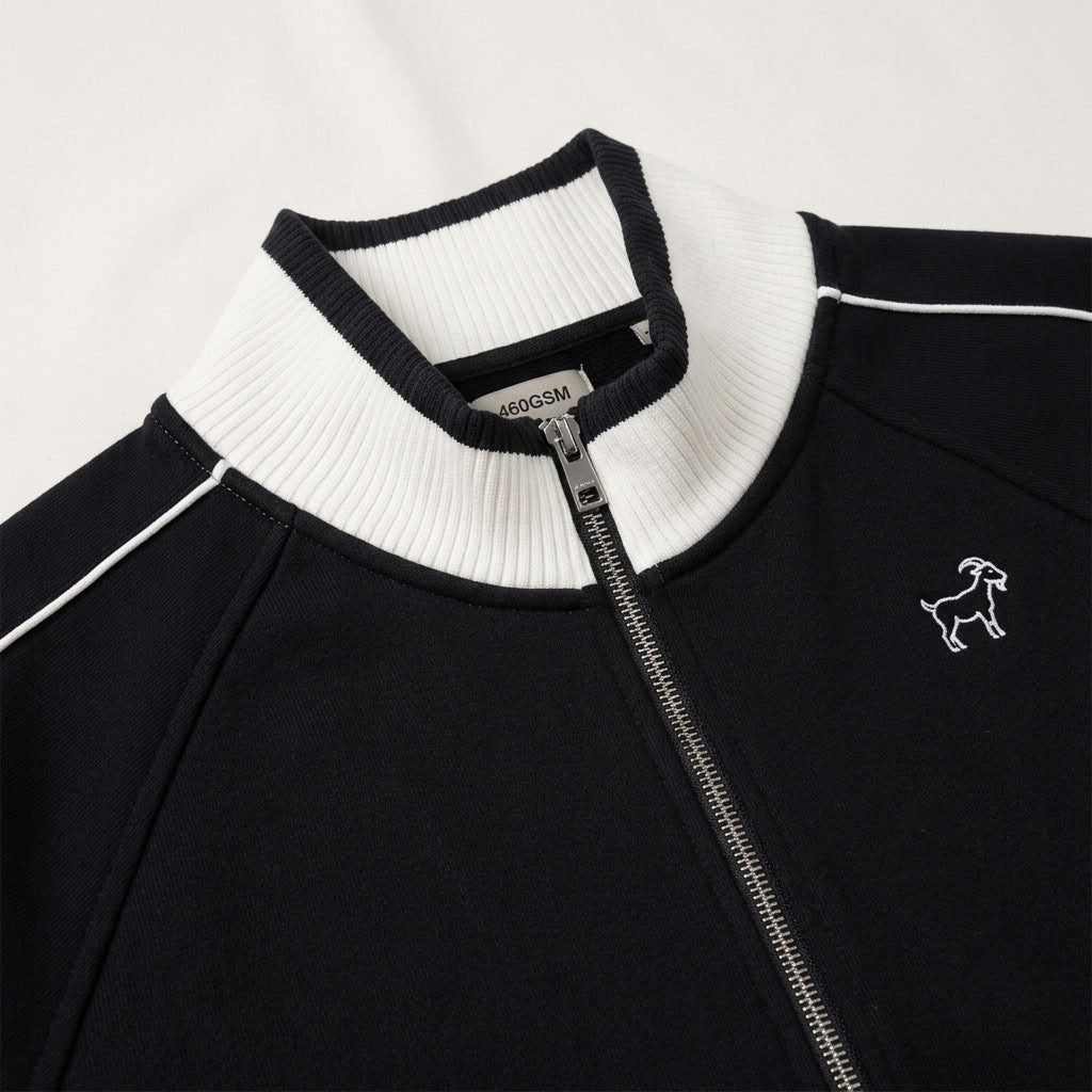 Marque Légendaire Color Block Raglan Sleeve Track Jacket | 380GSM — Apparel & Accessories > Clothing > Outerwear Detail View 6 | Legendary Branding
