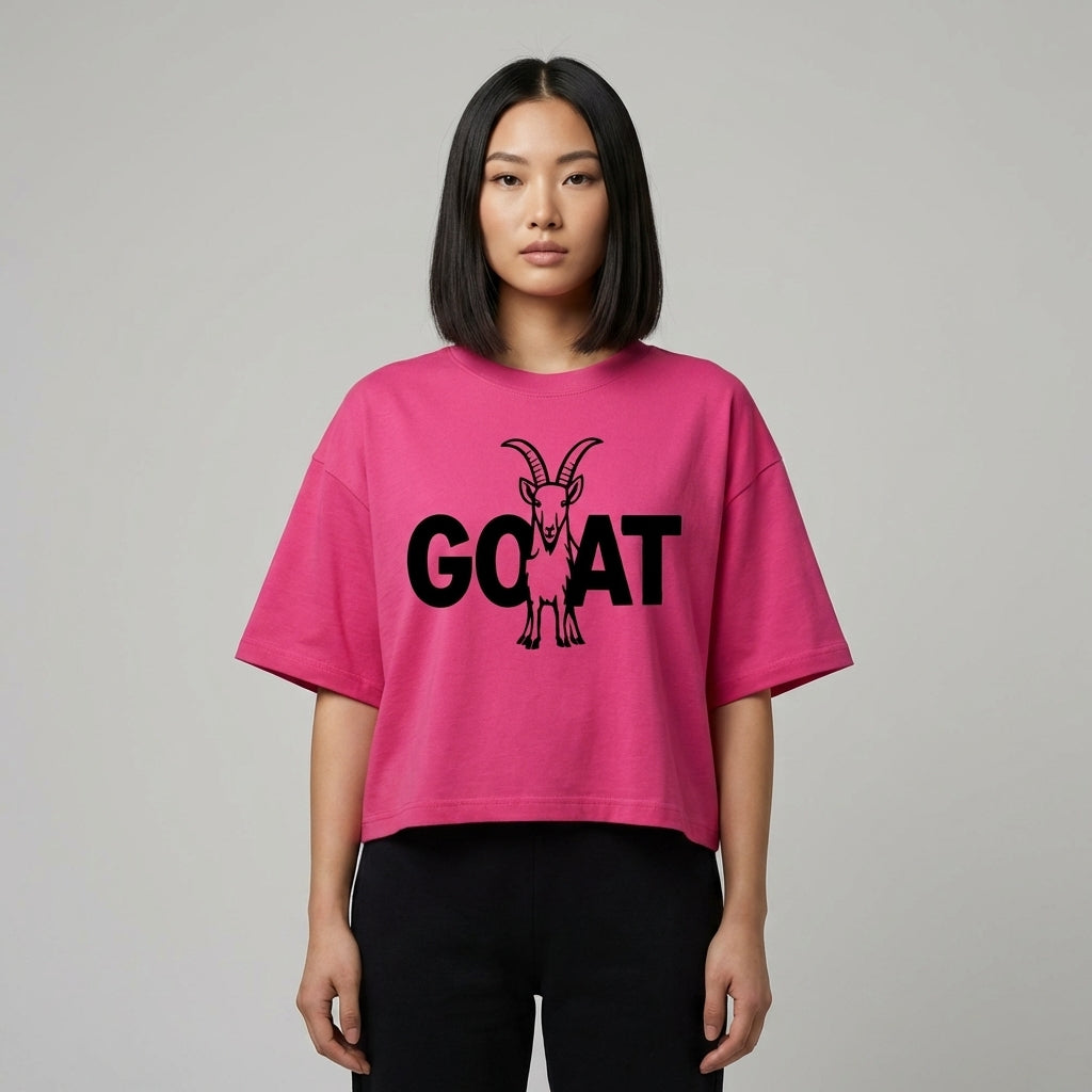 Icon of the Herd Oversized Cropped T-Shirt - Legendary Branding