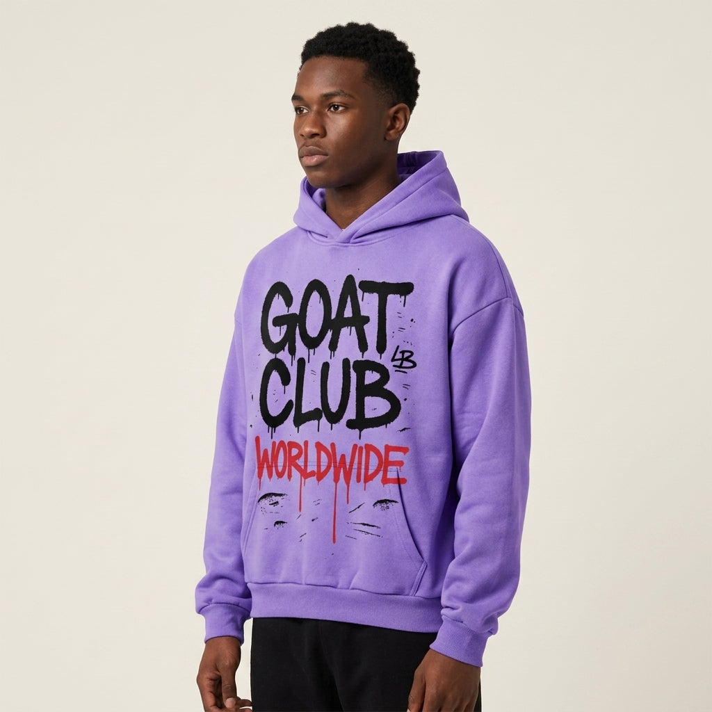The Goat Club Spray Painted Oversized Hoodie | 460GSM