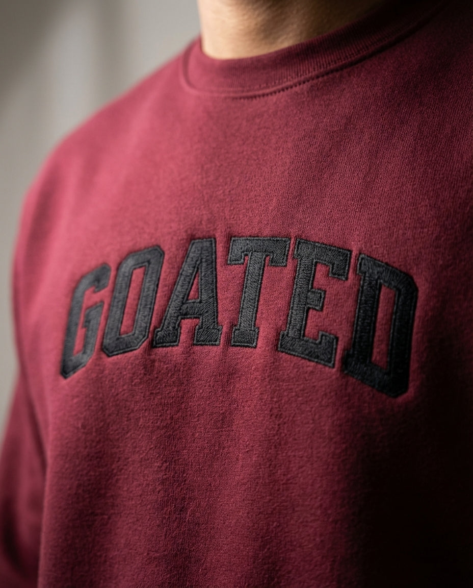 GOATED Heavyweight Embroidered Sweatshirt - Legendary Branding