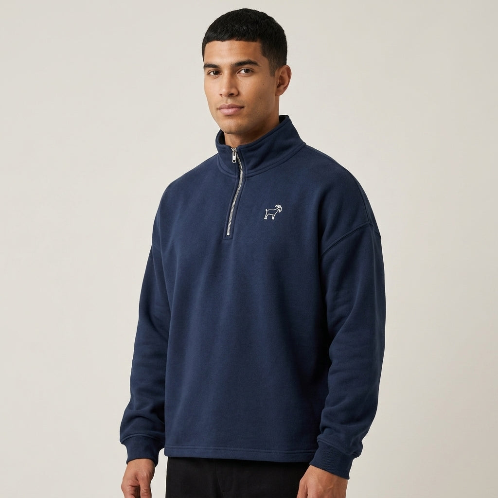 Marque Légendaire Heavyweight 1/4 Zip Panel Sweatshirt | 460GSM