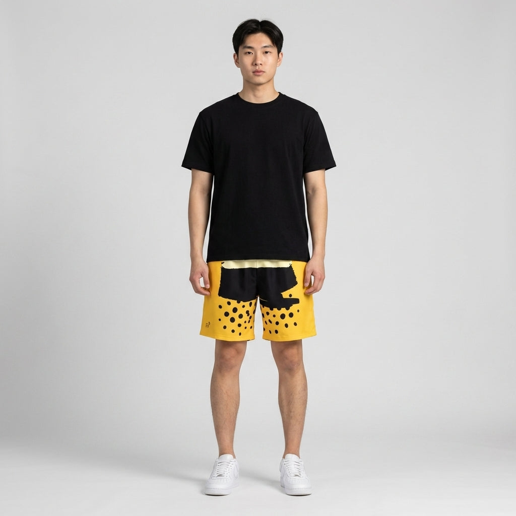 Yellow Dot Athletic Shorts - Legendary Branding