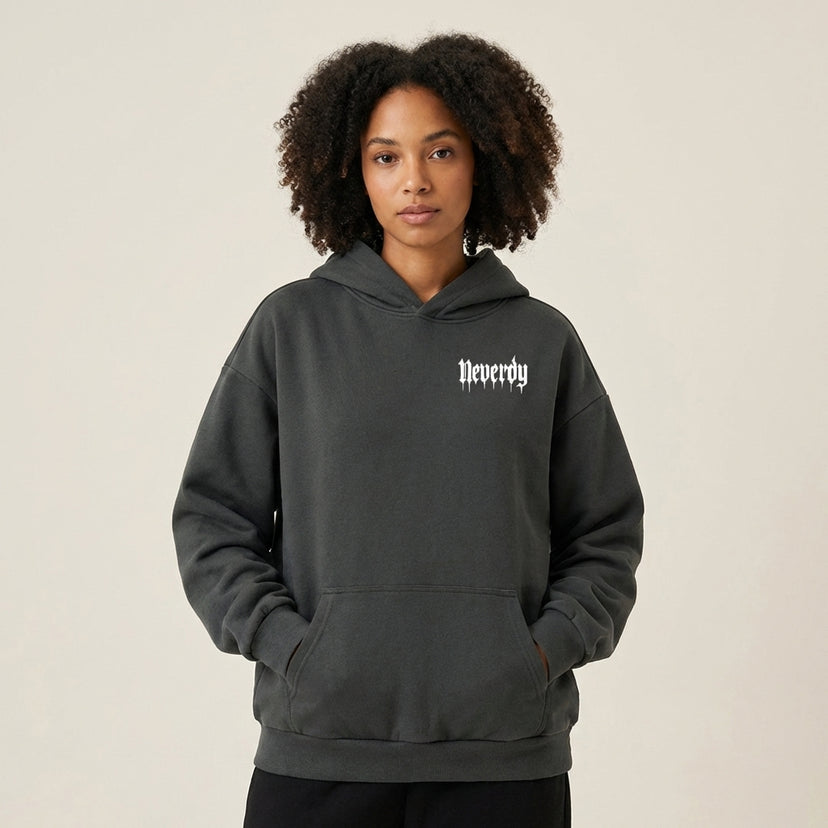 Neverdy (Never Die) Boxy Fit Hoodie - Legendary Branding
