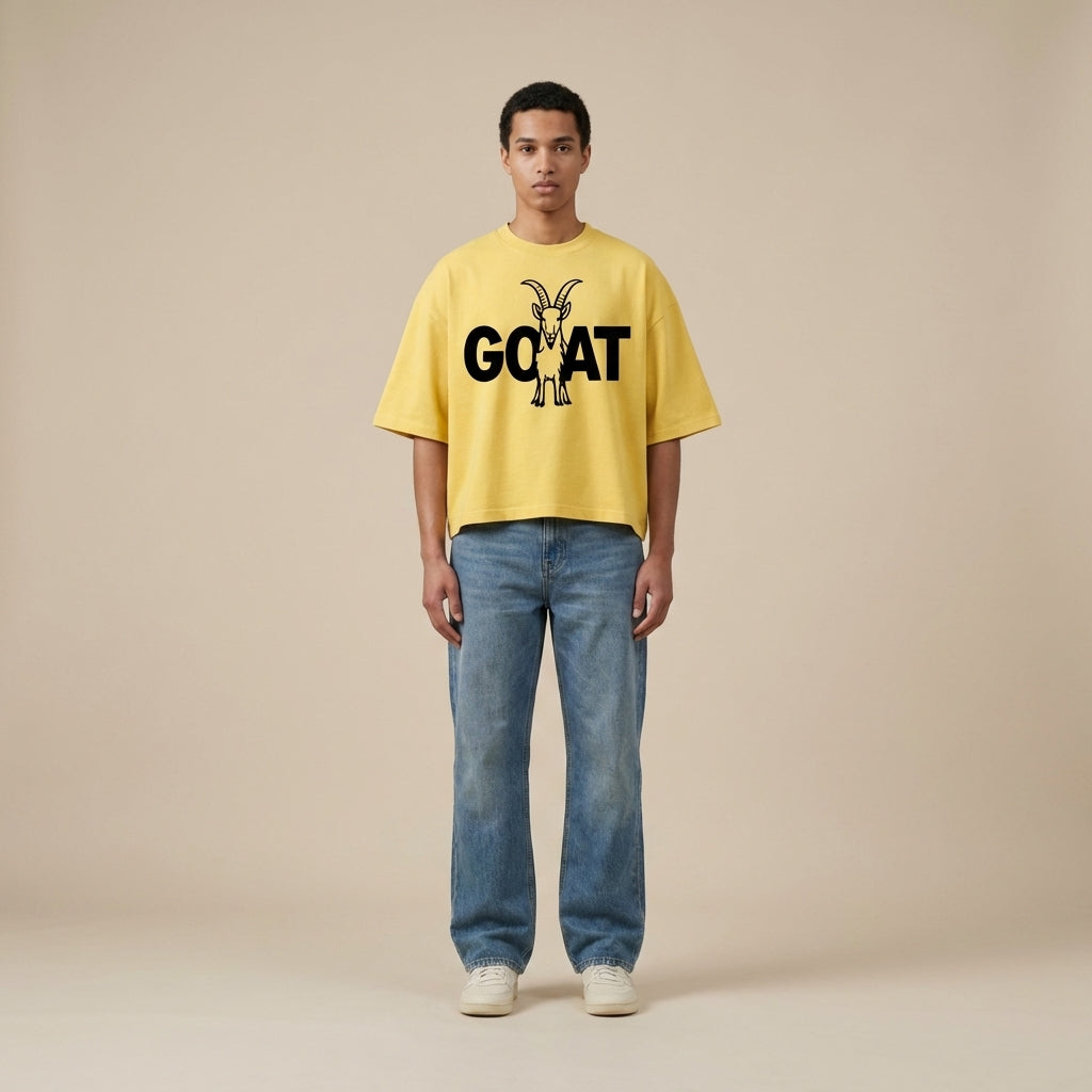 Icon of the Herd Oversized Cropped T-Shirt - Legendary Branding