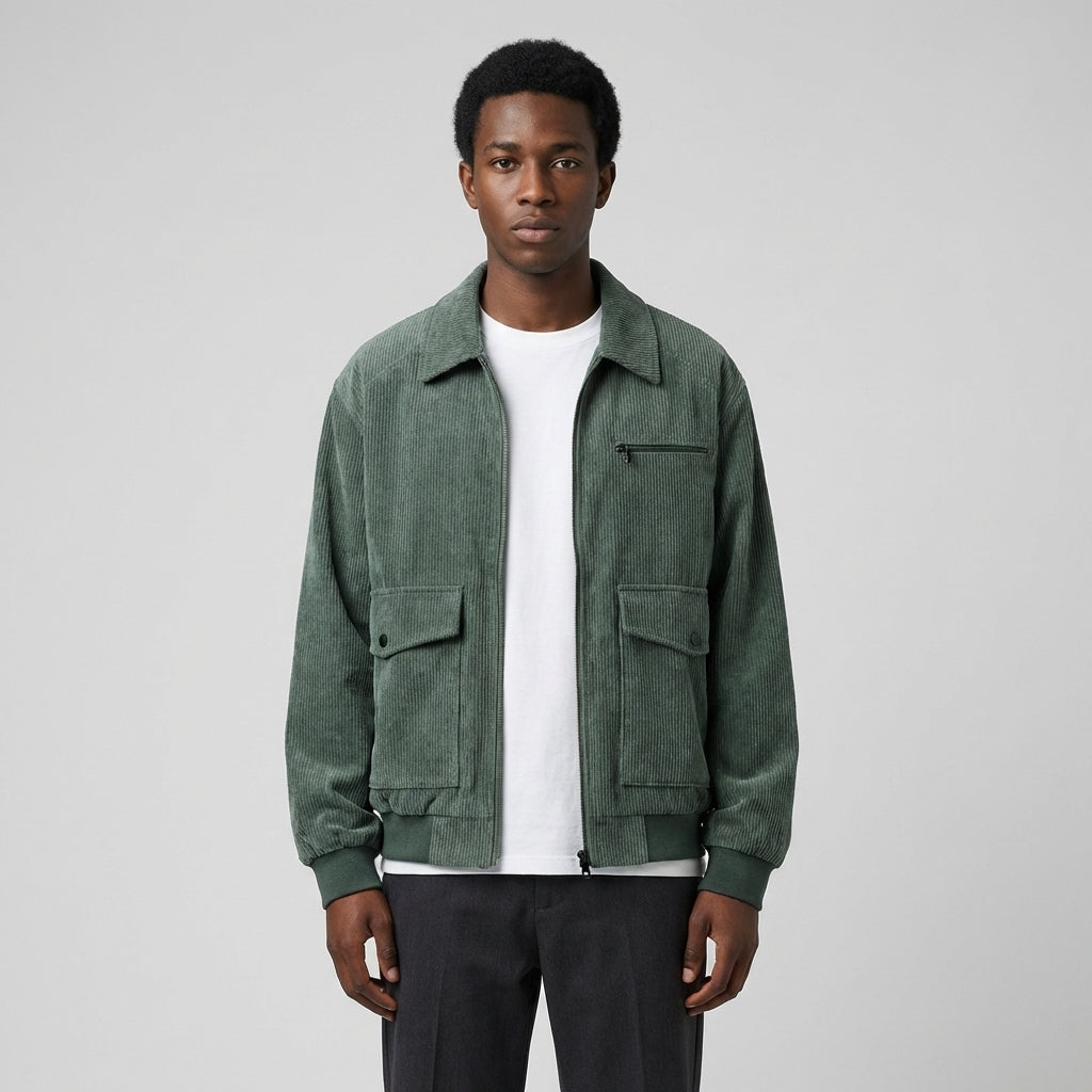 Men’s Corduroy Lapel Jacket