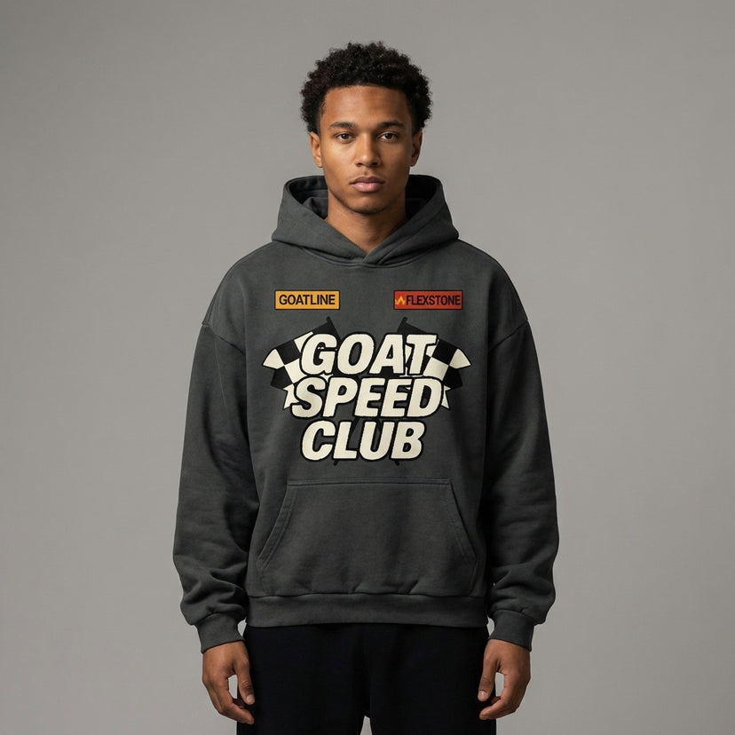 GOAT Speed Boxy Fit Hoodie - Legendary Branding
