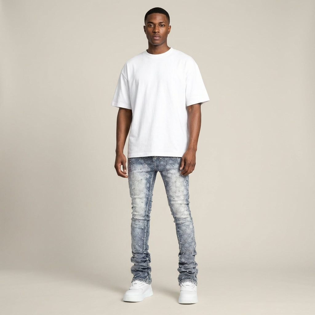 Men's Pearl Stacked Denim Jeans - Legendary Branding