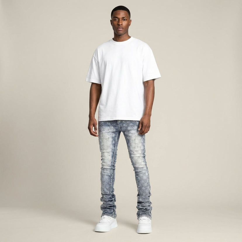 Men's Pearl Stacked Denim Jeans - Legendary Branding