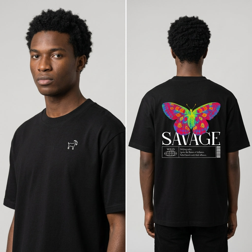 Savage Butterfly Essential Cotton T-Shirt | 260 GSM
