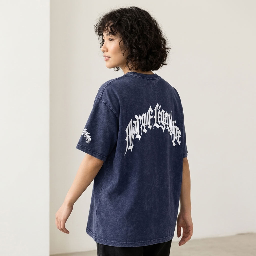 Marque Légendaire Snow Wash Oversized T-Shirt | 250GSM — Apparel & Accessories > Clothing > Shirts & Tops Detail View 10 | Legendary Branding