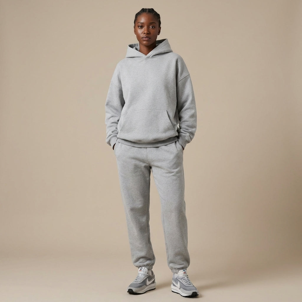 Oversized Lined Hoodie and Jogger Set