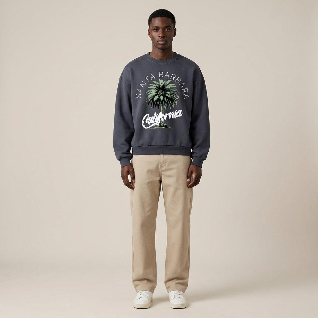 Santa Barbara Oversized Crewneck Sweatshirt - Legendary Branding